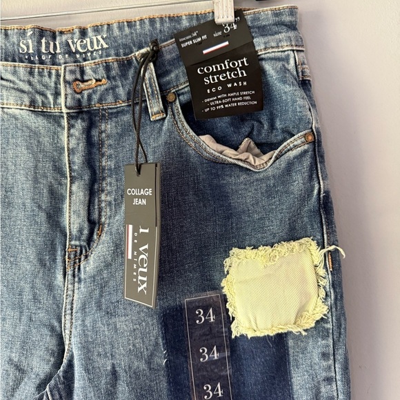Si Tu Veux Collage Jean – Comfort Stretch, Size 34 NWT - Picture 3 of 6